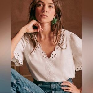 Sézane 100% Silk Francia Blouse